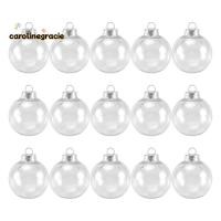 ราคา 15 ชิ้นรอบลูกคริสต์มาสใสเติมได้ ทําเอง ลูกบอลต้นคริสต์มาสทําจากลูกบอลคริสต์มาสพลาสติกตกแต่งต้นไม้ (49952967879)