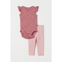 ราคา ส่งต่อ H&M งานป้ายของแท้ ชุดเซ็ตผ้าคอตตอน 2 ชิ้น เสื้อ+กางเกง สำหรับเด็กอายุ 9-12 เดือน (ไซส์ 80) (10786051103)