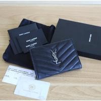 ราคา <BE03417> Used YSL wallet black caviar shw (18959009195)