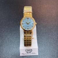 ราคา นาฬิกาข้อมือผู้หญิง OP รุ่น 5628LK สายทอง หน้าปัดฟ้า (2693772864)