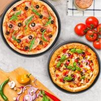 ราคา ถาดอบพิซซ่า non-stick ถาดเทฟล่อนกลม ถาดพิซซ่า สีดำ ขนาด 7",8",9" (6975838958)