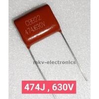 ราคา (10ตัว) 474J 630V , 0.47uf , 474 , ระยะขา2เซนติเมตร Mylar Capacitor (รหัสสินค้า M00567) (4145712826)