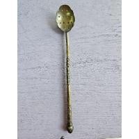 ราคา ช้อนทองเหลือง โบราณ มือสอง ด้ามดอกบัว ช้อนยาวทองเหลือง (22479011298)