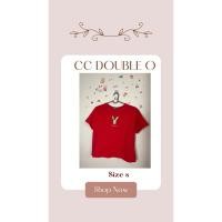 ราคา CC DOUBLE O แท้✨เสื้อยืดทรงครอปไซส์s (23154651439)