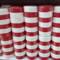 ราคา เมราห์ ริบบิ้นผ้าซาตินสีแดงและสีขาว ขนาด1นิ้ว/ 2.5ซม. 1/2นิ้ว1.1/2นิ้ว2นิ้วริบบิ้นตกแต่ง ริบบิ้นธง (41471267608)