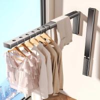 ราคา ราวตากผ้าแบบพับได้แบบเจาะฟรีระเบียงที่มองไม่เห็นราวแขวนผ้าแบบพับเก็บได้ผนังคงที่ติดผนังในครัวเรือน (45902684154)
