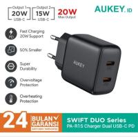 ราคา เครื่องชาร์จ Aukey PA-R1S Dual Port 20W 15W USB Type C PD Swift Duo (16882347566)