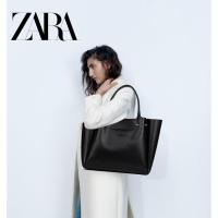 ราคา กระเป๋า Zara กระเป๋าสะพายไหล่ กระเป๋าถือ หนังนิ่ม ทรงโท้ท ขนาดใหญ่ จุของได้เยอะ สไตล์มินิมอล สีดํา สําหรับสตรี กระเป๋า (28864154237)