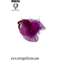 ราคา กิ๊ฟผมแฟนซี หมวก ตาข่ายกลาง ขนนก สีชมพูเข้ม (517217765)