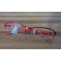 ราคา Police S2974 Half Rim Glasses Made in Italy Size 52/13 132mm สีแดง/ดำ (57202769921)
