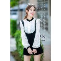 ราคา เซท 2 ชิ้น เอี๊ยมกางเกง พร้อมเสื้อ (1837032546)
