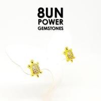 ราคา "เต่ามงคล" ต่างหูเสริมดวง ดีไซน์เรียบหรู ทองประดับเพชรCZแท้100% (1696905184)