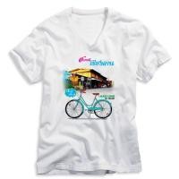 ราคา เสื้อยืดคอวีสีขาว เสื้อแขนสั้น เนื้อผ้า TK พร้อมพิมพ์ลายซับลิเมชั่น ทรานเฟอร์ จ.เลย (9383150234)