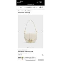 ราคา ส่งต่อ charles&keith Gabine Leather Saddle Bag​ - Chalk สภาพใหม่มากๆ used just hours (21884789797)