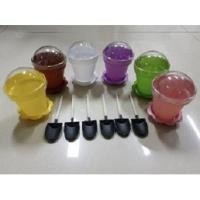 ราคา ชุดถ้วยไอติม เซทแก้วใส่ไอติม ทรงกระถางต้นไม้+ช้อน (20ชุด) (11515286347)