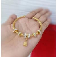 ราคา กำไลห้อยหลุยส์ เศษทองเเท้ (5182114294)