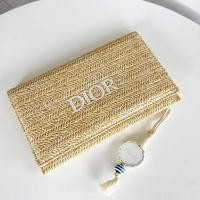 ราคา Dior กระเป๋าเครื่องสำอาง Dior ของแท้ Dior Summer Pouch Dior Cosmetic Bag Dior กระเป๋าสาน (23067811247)