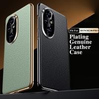 ราคา ซองหนังต้นฉบับสําหรับ HONOR 200 PRO / HONOR 200 ชุบหนังวัวแท้ลายลิ้นจี่ป้องกันเลนส์กันกระแทกฝาครอบโทรศัพท์แข็ง (26707387599)