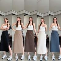 ราคา กระโปรงทรงเอ Atipashop - POONIE SKIRT กระโปรงยาว ทรงเอวสูง ผ่าข้าง (25071489601)