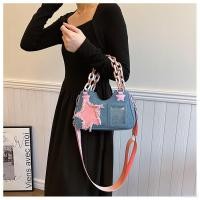 ราคา ขายร้อน กระเป๋าสไตล์ใหม่พร้อมดีไซน์สีตัดกันกระเป๋าสะพายข้างสไตล์อเมริกันเรโทรลายดาว (29351652823)