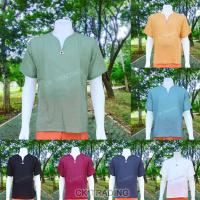 ราคา เสื้อพื้นเมือง สีพื้น เสื้อคอวี เสื้อหน้าฝน (ชาย) วินเทจ (14462427276)