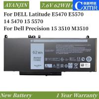 ราคา ✪New 7.6V 62WH 6MT4T Laptop Battery For DELL Latitude E5470 E5570 14 5470 15 5570 For Dell Precision 15 3510 M3510 (27609354828)