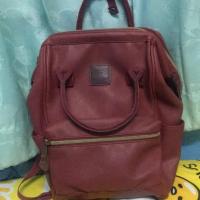 ราคา ส่งต่อ anello leather backpack mini size สี wine มือ 2 จ้าq (4902688220)