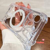 ราคา กันกระแทกกระเป๋าสําหรับapple iPhone 16 15 14 13 12 11 Pro Max 14 15 Plus 12 13 Mini X XR XS Max 8 7 6 6s Plus SE 2020 SE4 แม่เหล็กโปร่งใสชาร์จไร้สายกันชน (28900443055)