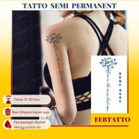 ราคา FRUIT INK รอยสักชั่วคราวกึ่งถาวร ขนาด 11 ซม.x 18 ซม. Aesthetic Motif ฮาลาลขายส่งน้ํา Tattoo Flower Motif เขียน GZ 332 (52902930702)