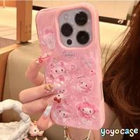 ราคา เคสไอโฟน 13 สำหรับ IPhone 15 11 12 16 14 Pro Max 15 7 16 8 Plus X XR XS Max ผ้าคลุมเค้กลายหัวใจรักหวานๆ สวีทเมโลดี้ (43967275246)