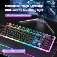 ราคา RGB Floating Keycap Mechanical Gaming Keyboard Backlight Wired Ergonomic Design Fast Response for PC (29390099487)