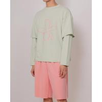 ราคา CLUB ✿ 06 Club Wonder Extended T in Lime Green | เสื้อยืดคอกลม ดีเทลต่อแขน สกรีนลายดอกไม้ สีเขียวมะนาว (20379930045)