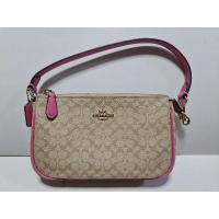 ราคา พร้อมส่งค่ะ❤️กระเป๋า Coach Nolita สีครีม ลาย C มินิ ขอบชมพูของใหม่ แท้100% จากชอป USA (22679727257)