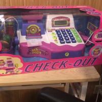 ราคา ของเล่นเด็ก แคชเชียร์เก็บเงิน มีบิลคิดเงินจริง กดคิดเงิน มีเสียง มีไมโครโฟน (1718548385)