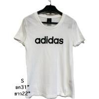 ราคา ยส60 มือสอง สำหรับผู้หญิง มีคราบสกปรกยังไม่ได้ทำความสะอาด เสื้อยืดโลโก้ที่สวมใส่สบายด้วยโครงสร้างผ้าฝ้ายนุ่ม (29638085450)