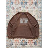 ราคา Late 90s Stussy ปักเครื่องเล่นวิทยุ Brown Faded Sweatshirts (29420579828)