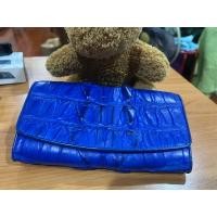 ราคา กระเป๋าหนังจระเข้แท้ สีน้ำเงิน เรียกทรัพย์ | Crocodile Leather Clutch Limited Edition หรูหรา สวยเด่น ของแท้ 100% (41623785701)