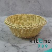 ราคา ตะกร้าหวายเทียม ตะกร้าใส่ของ ตะกร้าอเนกประสงค์ ทรงกลม ขนาด 15*16*6 ซม. และทรงรี ขนาด 14*17*6 ซม. (3831424665)