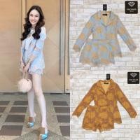 ราคา เซ็ทเสื้อสูทแขนยาว + กางเกงขาสั้น งานป้าย S M L XL (3308736535)