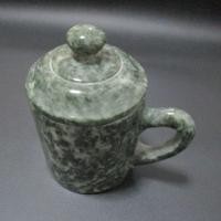 ราคา หยกพม่าแท้แก้วมัคพร้อมฝาสีเขียวปนขาว genuine jade mug with a lid (5864135414)
