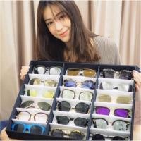 ราคา แว่นตาแฟชั่น กล่องใส่แว่น ถาดใส่แว่นตา ป้องกันฝุ่น 18 ช่อง (9475279757)