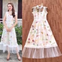 ราคา จัดโปรมี Xlเดรสงานปัก เดรสน่ารักฟรุ้งฟริ้ง ใส่สวยน่ารักๆป้าย Best Pick (18962574499)