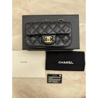 ราคา แท้ 100% CHANEL MINI SAC BLACK LAMBSKIN เจ้าของขายเอง (27374825503)