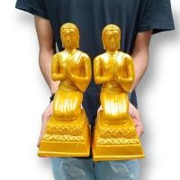 ราคา ชุดบูชาคู่ พระอัครสาวกของพระสัมมาสัมพุทธเจ้า เนื้อเรซิ่น สีทอง ขนาดกว้าง 3 นิ้ว สูง 8 นิ้ว (19762727590)