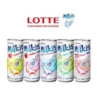 ราคา น้ำผลไม้เกาหลีผสมโซดา ลอตเต้ มิลคิส Lotte Milkis 250ml ครบ 5 รสชาติ นม แอปเปิ้ล เมล่อน สตอร์เบอรรี่ พีช 밀키스 (25330274265)