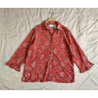 ราคา แบรนด์ Liz Claiborne size m เสื้อเชิ้ตผ้าโพลีสีส้มอมแดงลายกราฟฟิกสวยๆสภาพใหม่ค่ะ รอบอก 44 ความยาว 26 นิ้ว (29978136712)
