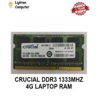 ราคา USED CRUCIAL DDR3 1333Mhz 4GB PC3 10600 LAPTOP RAM SODIMM RAM (26686643625)