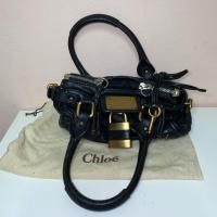 ราคา กระเป๋ามือสอง ของแท้ Chloe Black Leather Mini Paddington Satchel สภาพดี (29776850213)