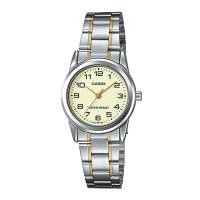 ราคา Casio Standard นาฬิกาข้อมือผู้หญิง สายสแตนเลส รุ่น LTP-V001,LTP-V001SG,LTP-V001SG-9B - สีเงินสลับทอง (2067283471)