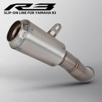 ราคา Slip-On For YAMAHA YZF R3 R25 MT03 Motorcycle Exhaust Escape System Modified Tail Pipe Muffler with (46901824124)